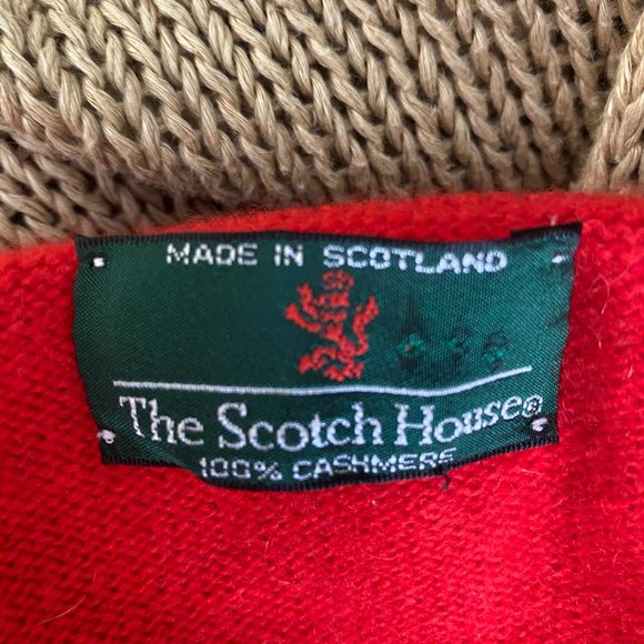 Vintage Red Cashmere Cardigan - The Scotch House - Picture 2 of 4